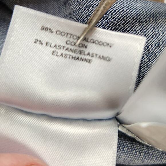 Anne Klein Dress Womens Size 4 Sleeveless Chambray Pockets - Picture 8 of 13